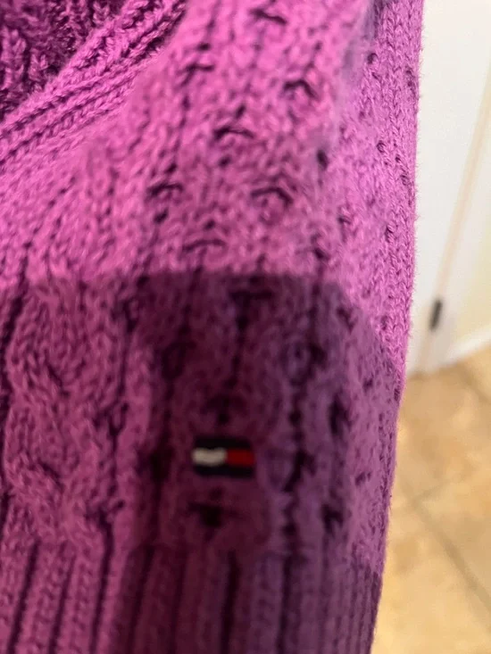 Tommy Hilfiger Women's Bright Purple Sweater - Picture 4 of 6